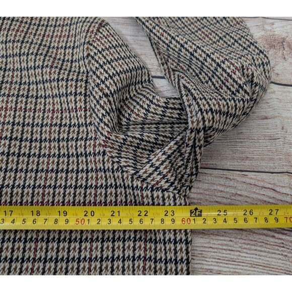 Jules & Leopold Long Blazer Women Size XL Houndstooth Oversized Knit Academia - Picture 6 of 16